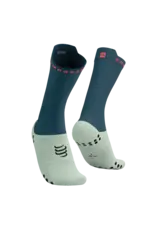 Compressport Pro Racing Socks V4.0 Bike - Stargazer/Aqua/Fluo Red