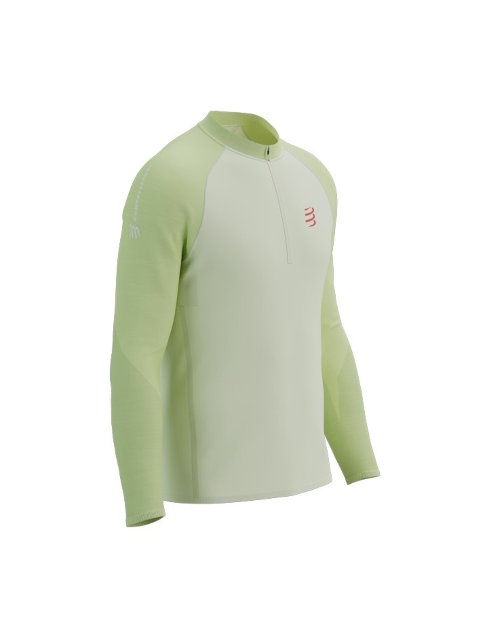 Compressport Trail Hz LS Tshirt M - Sugar/Shadow Lime