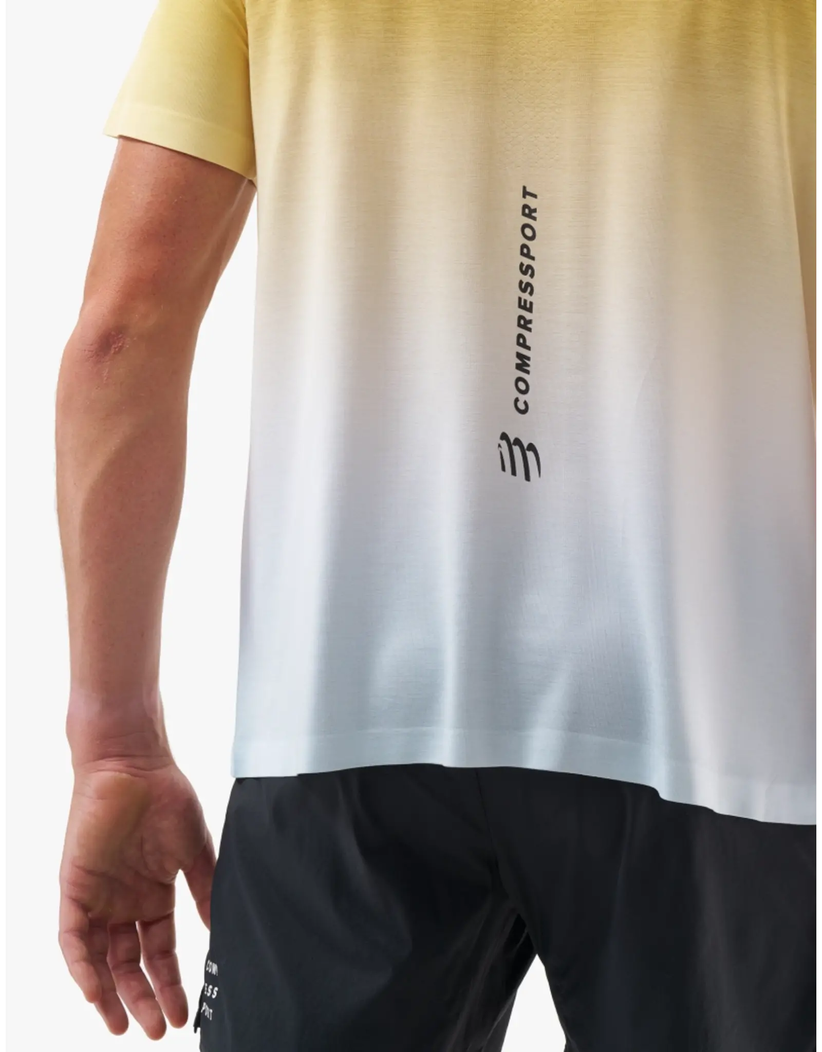 Compressport Performance SS Tshirt M - Ceylon Yellow/Grey Dawn