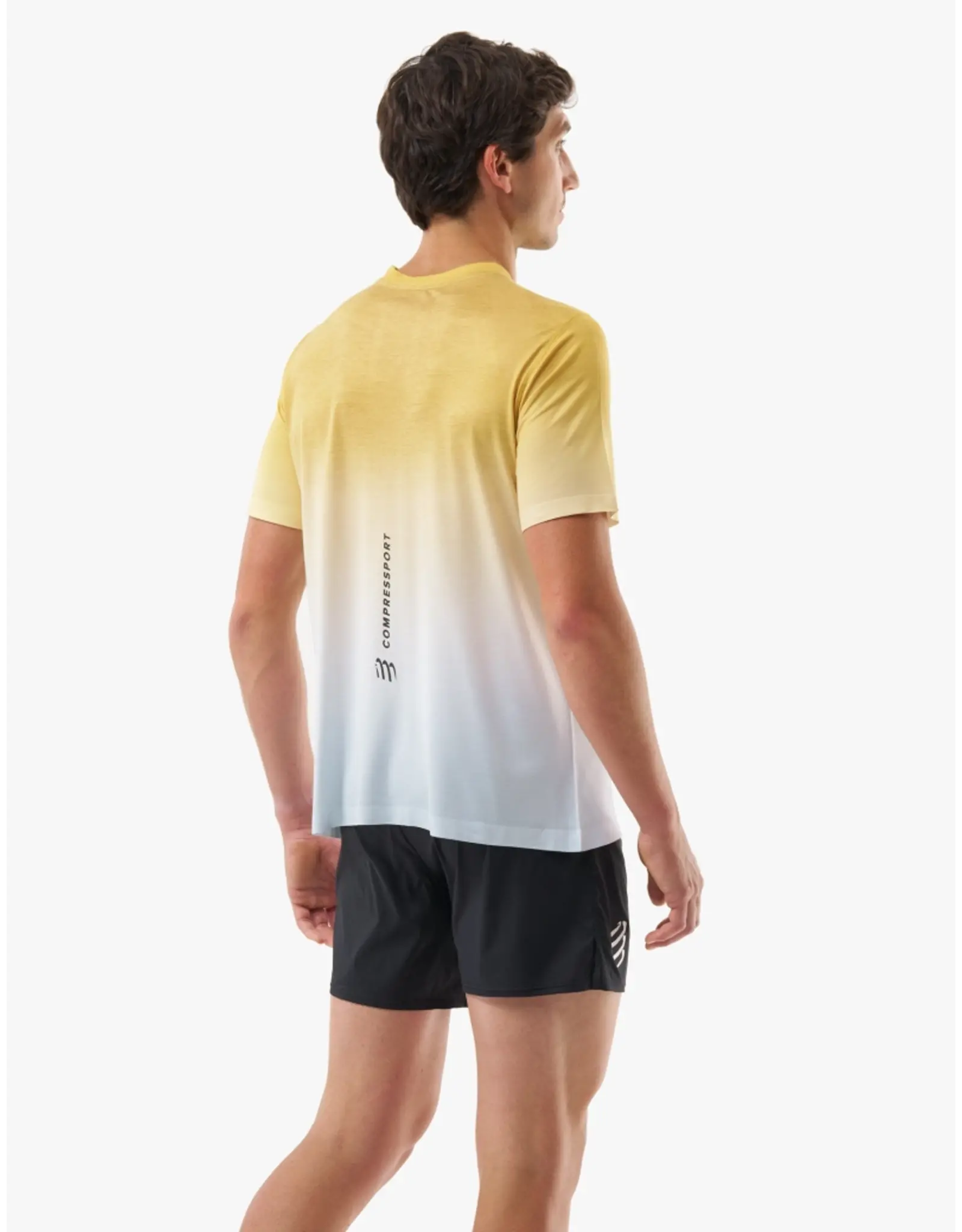 Compressport Performance SS Tshirt M - Ceylon Yellow/Grey Dawn