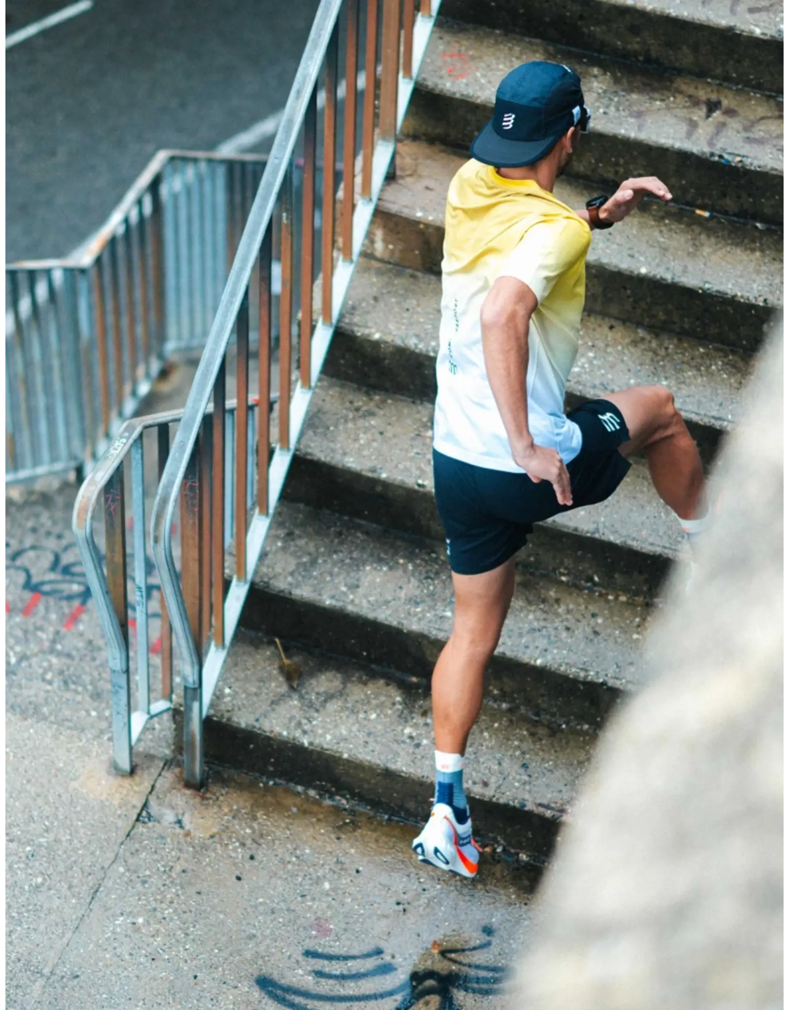 Compressport Performance SS Tshirt M - Ceylon Yellow/Grey Dawn
