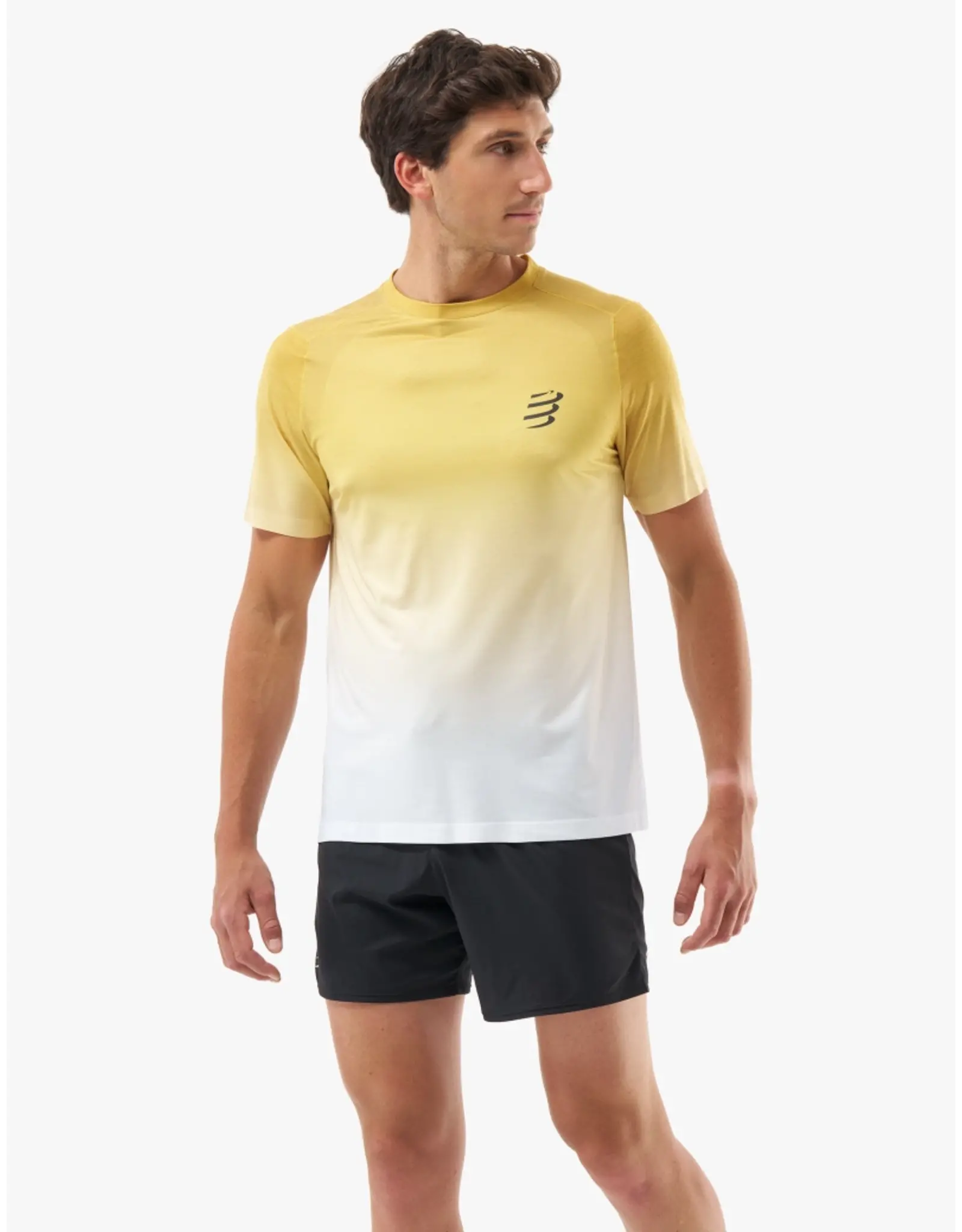 Compressport Performance SS Tshirt M - Ceylon Yellow/Grey Dawn