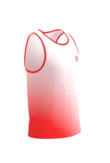 Compressport Performance Singlet M - Fluo Red/White
