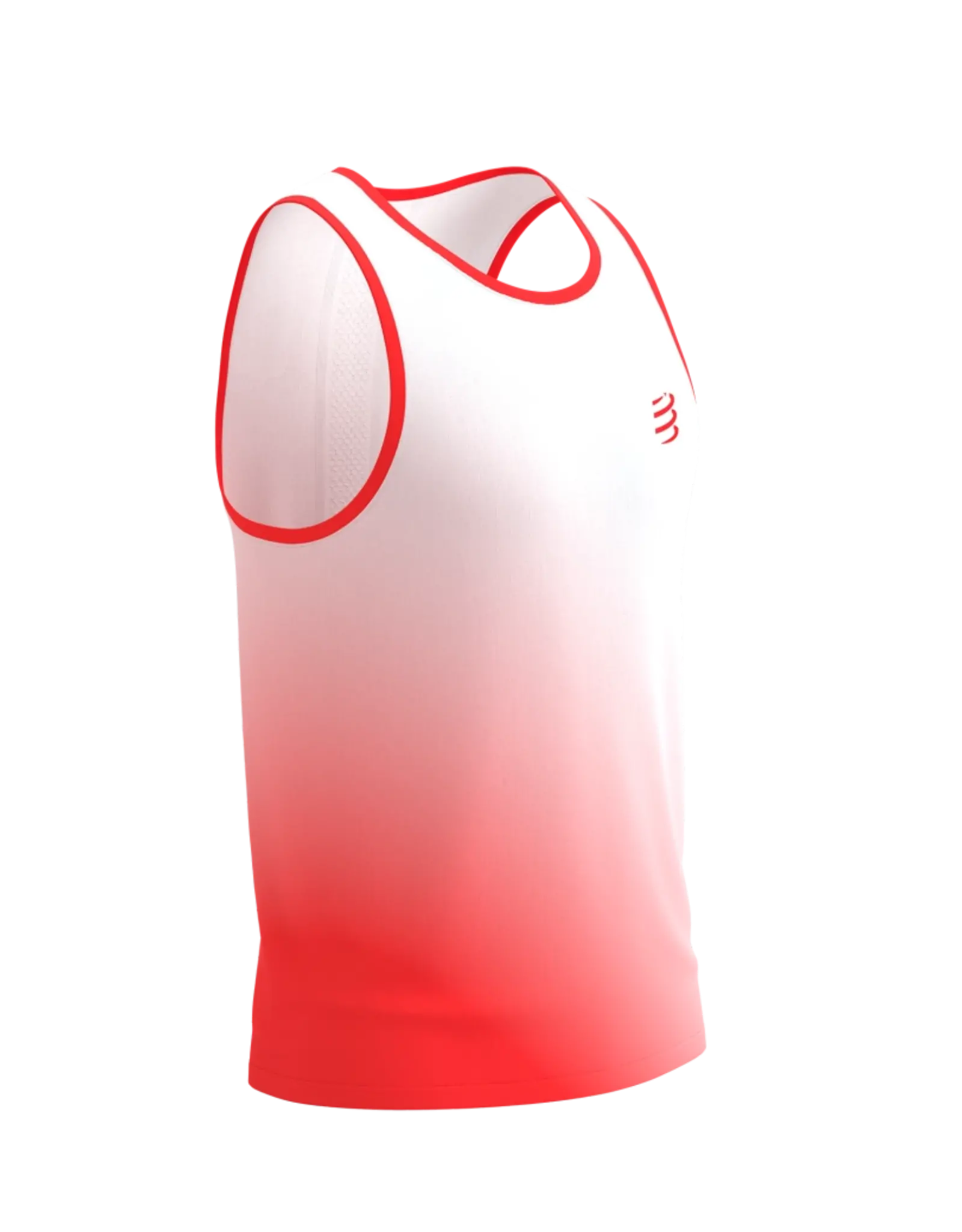 Compressport Performance Singlet M - Fluo Red/White