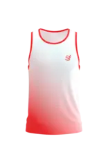 Compressport Performance Singlet M - Fluo Red/White