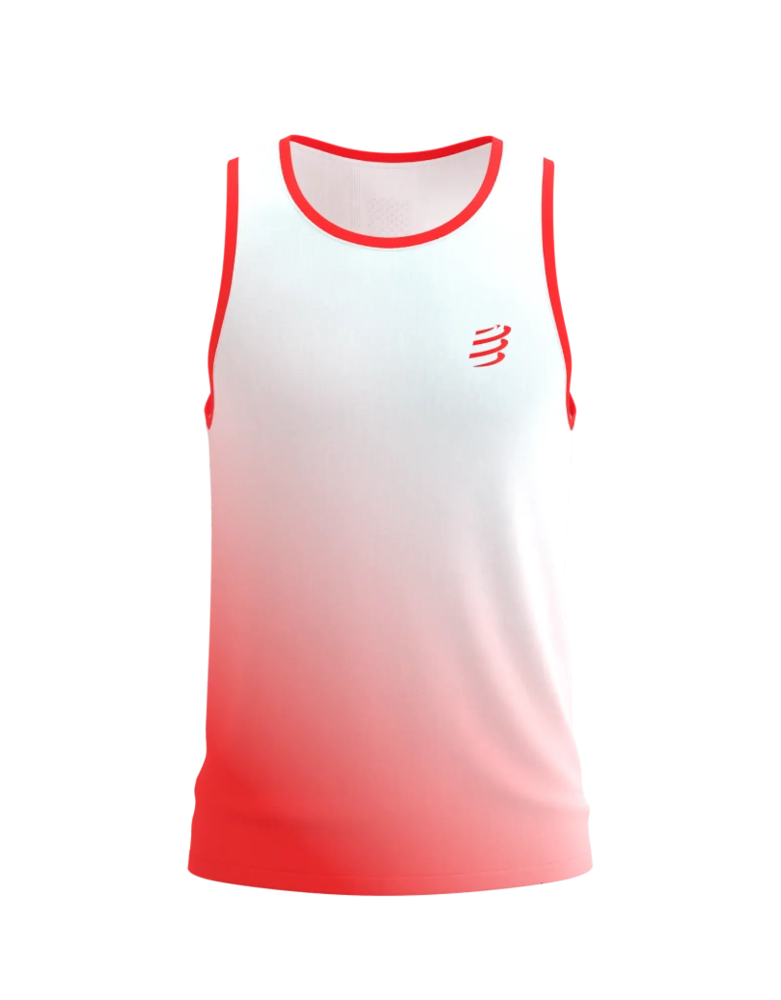 Compressport Performance Singlet M - Fluo Red/White