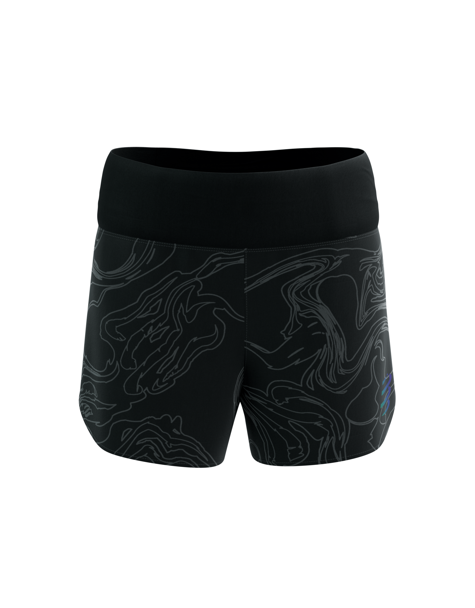 Compressport Performance Short W Aurora - Black/Aurora