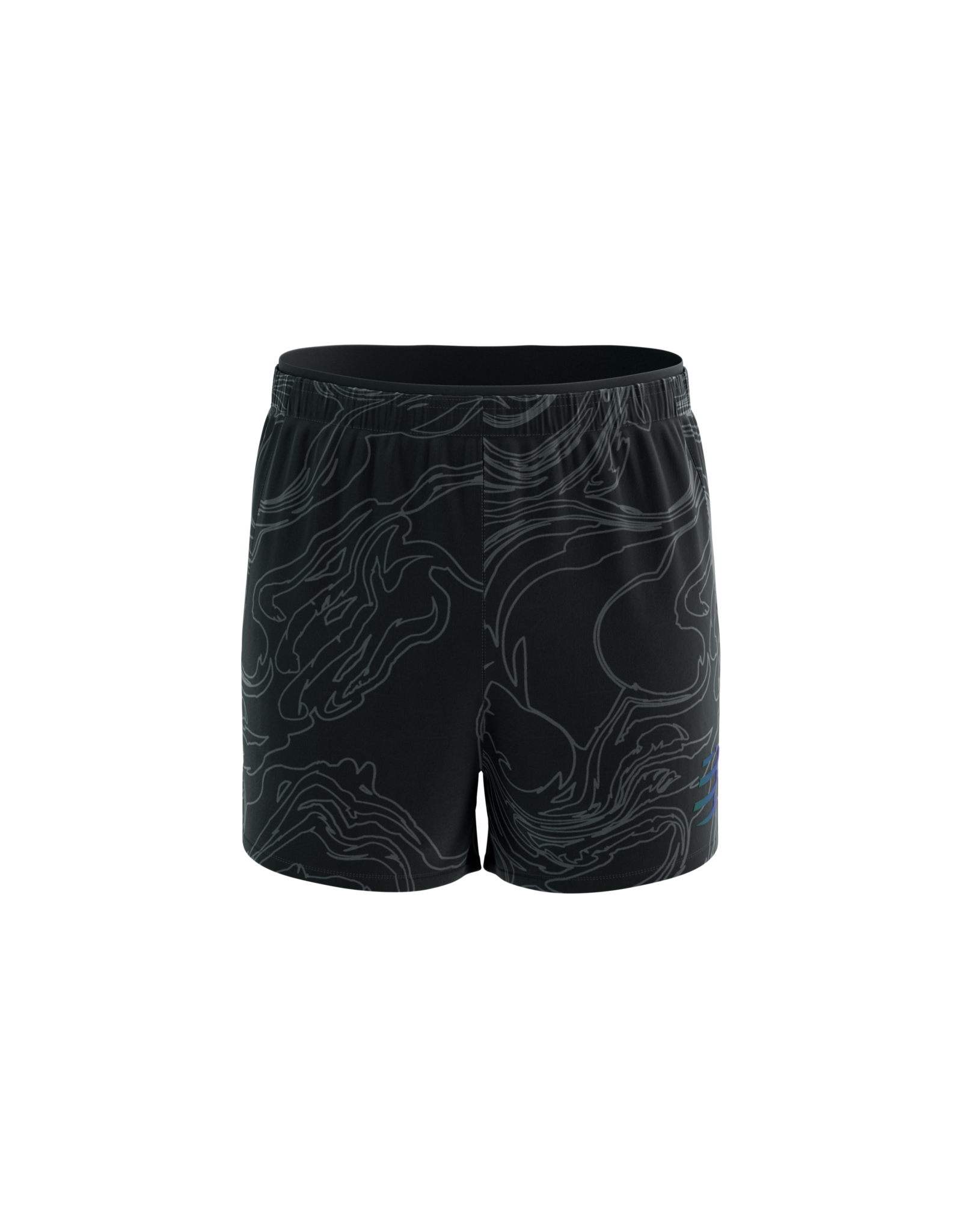 Compressport Performance Short M Aurora  - Black/Aurora