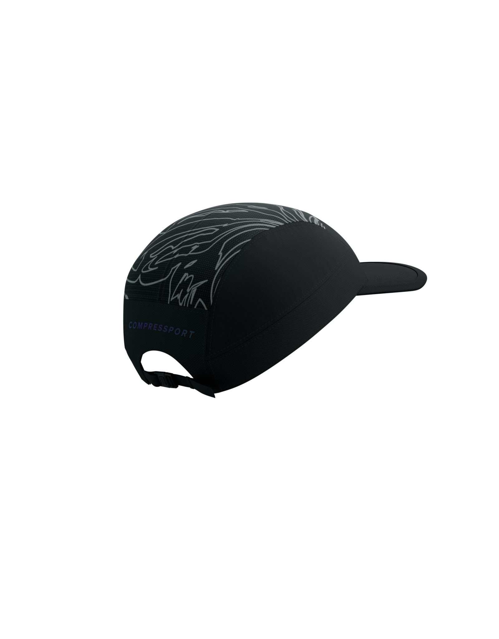 Compressport 5 Panel Light Cap Aurora - Black/Aurora