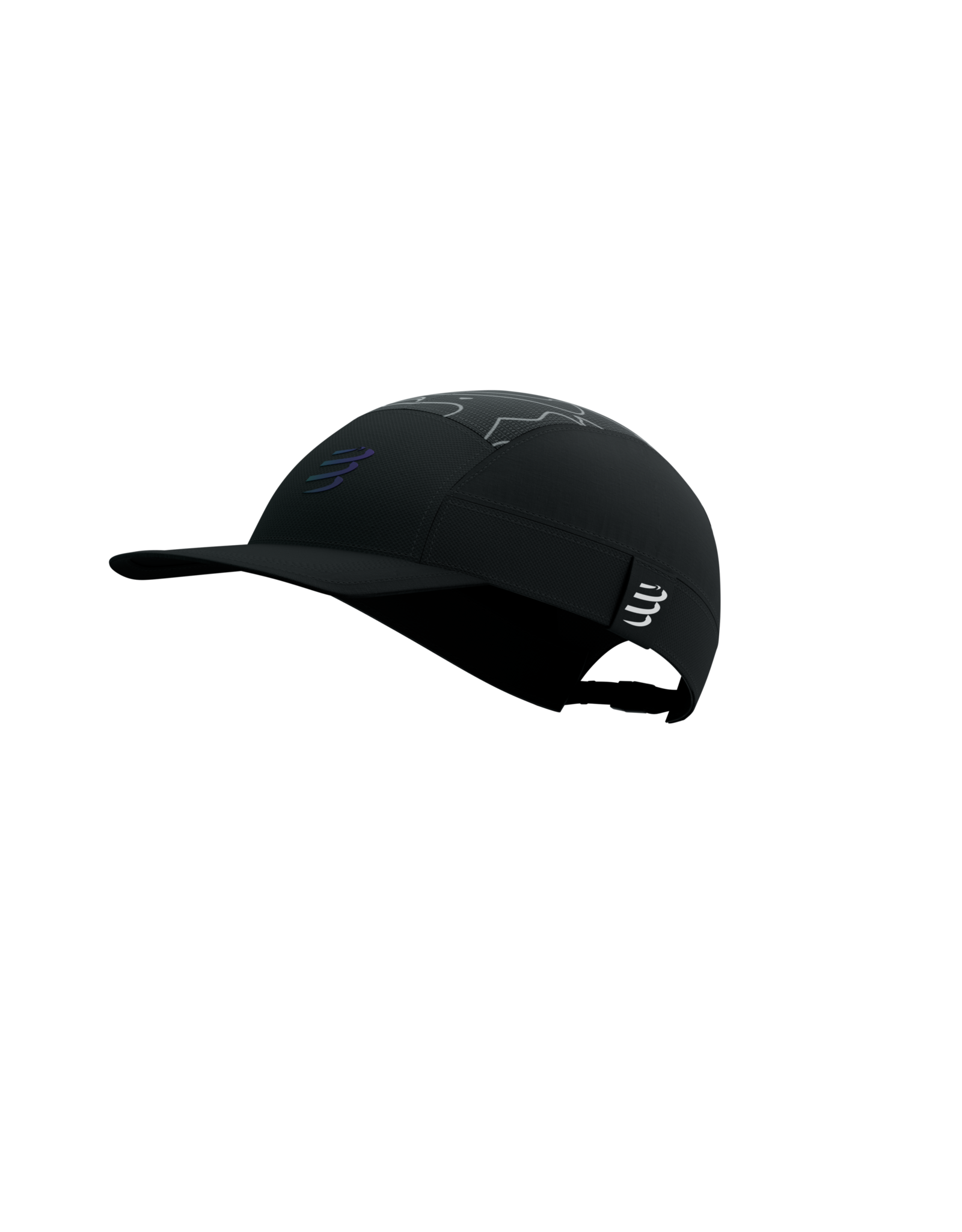 Compressport 5 Panel Light Cap Aurora - Black/Aurora