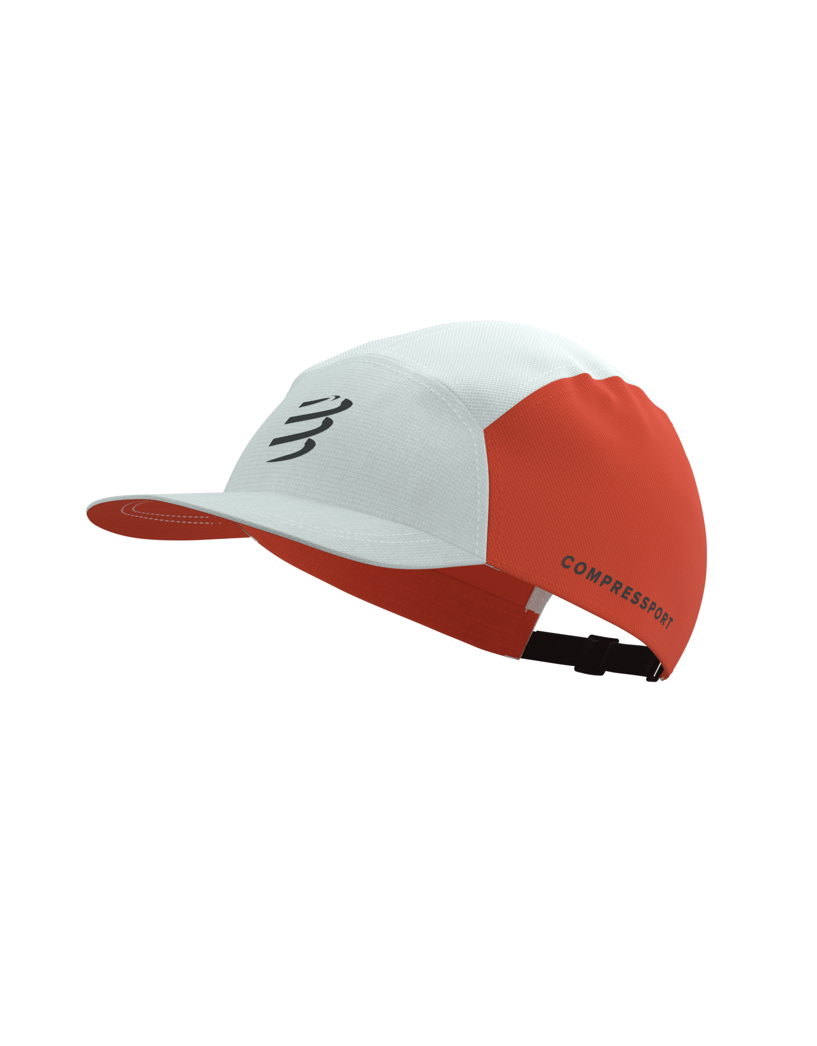 Compressport 5 Panel Cap - Star White/Tigerlily