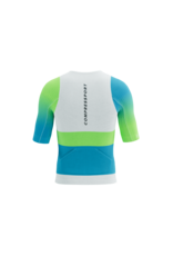 Compressport Stream SS Tri Top M - White/Blue-Green