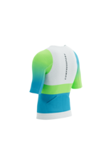 Compressport Stream SS Tri Top M - White/Blue-Green