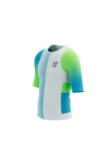 Compressport Stream SS Tri Top M - White/Blue-Green