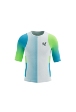 Compressport Stream SS Tri Top M - White/Blue-Green
