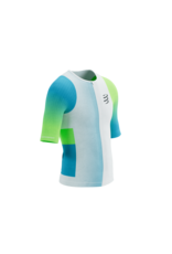 Compressport Stream SS Tri Top M - White/Blue-Green