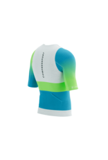 Compressport Stream SS Tri Top M - White/Blue-Green