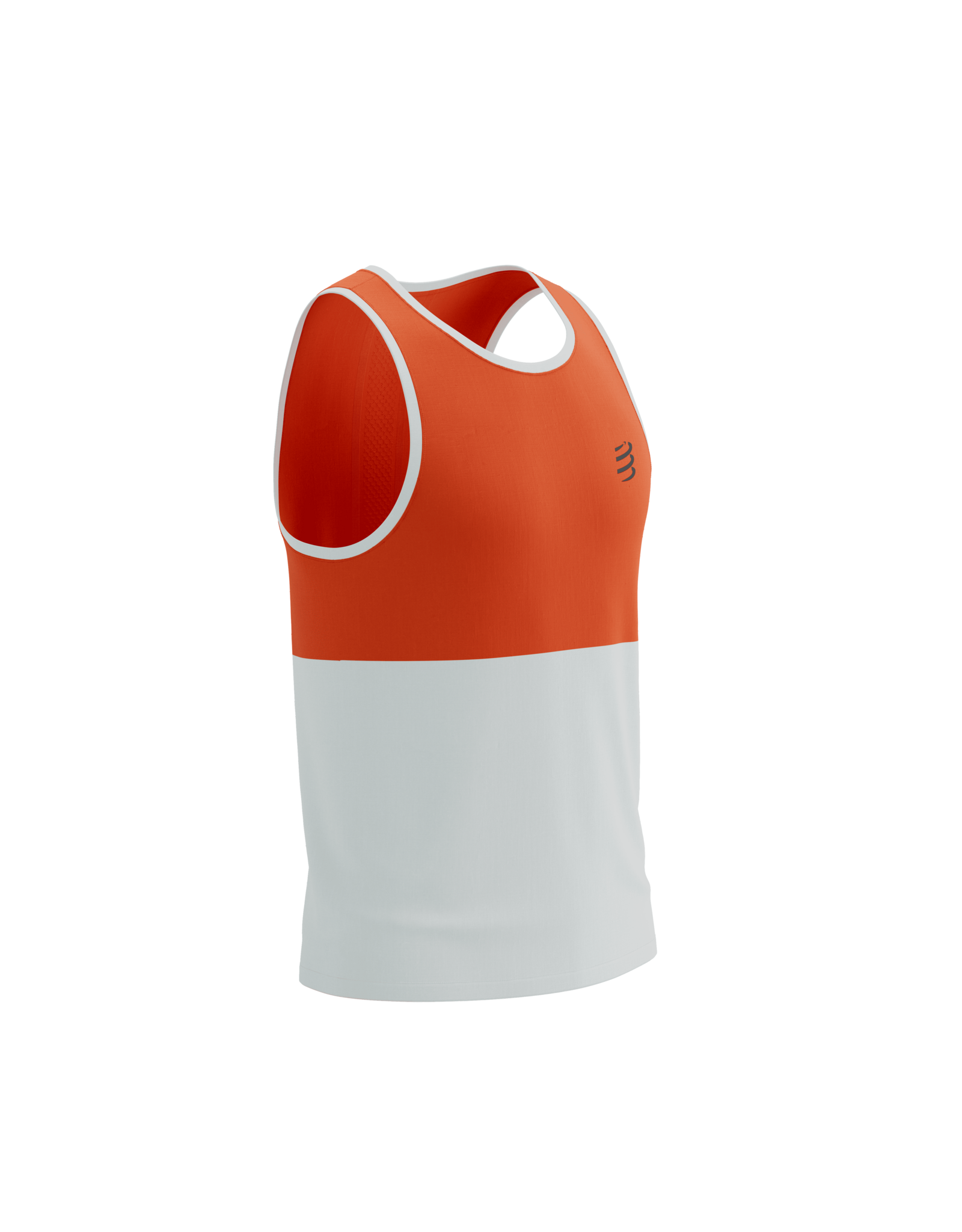 Compressport Performance Singlet M - Tigerlily/Star White