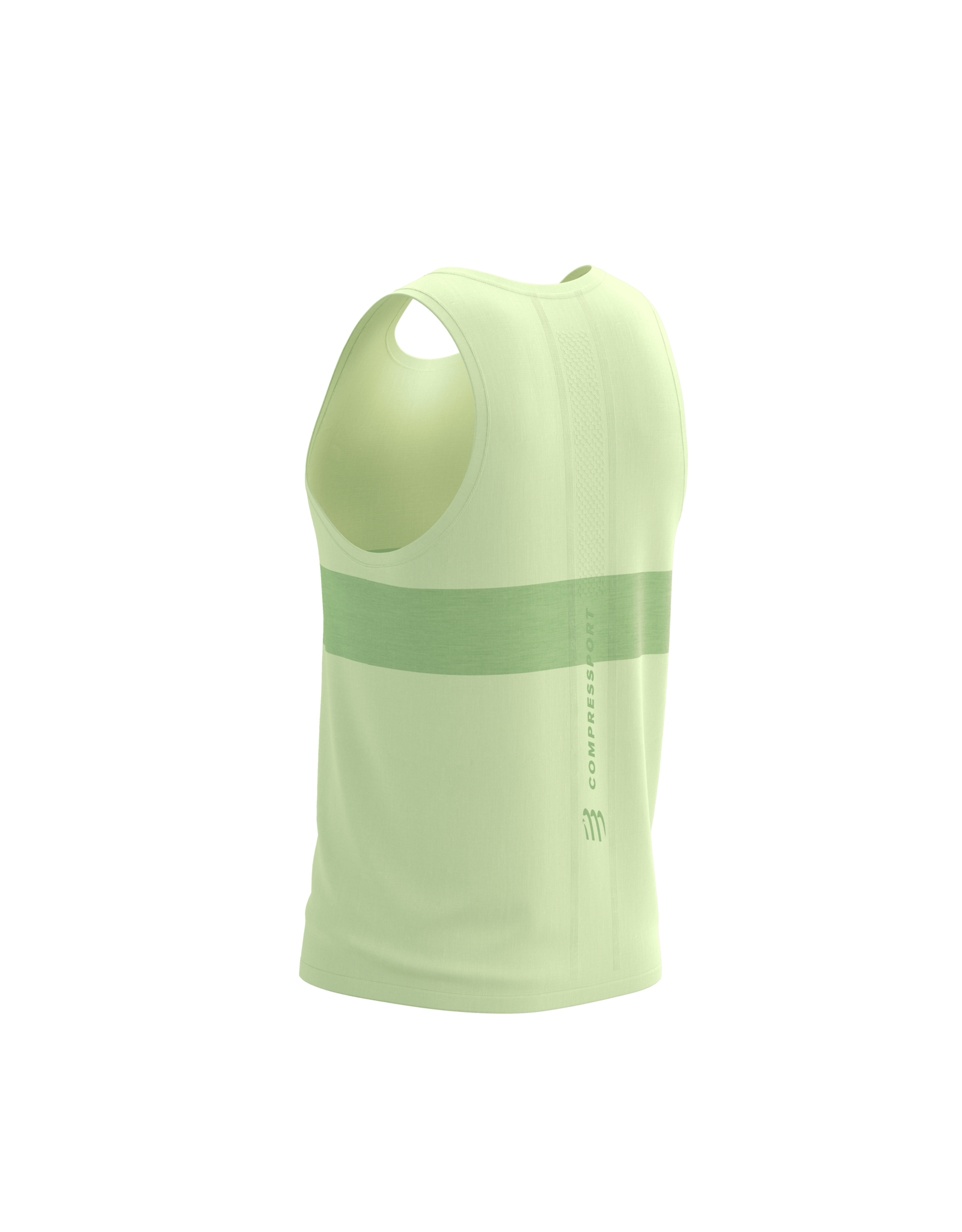 Compressport Performance Singlet M - Cream/Neon Green