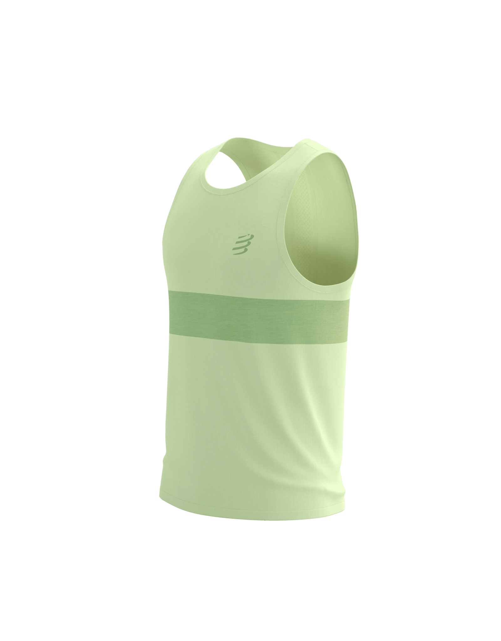 Compressport Performance Singlet M - Cream/Neon Green