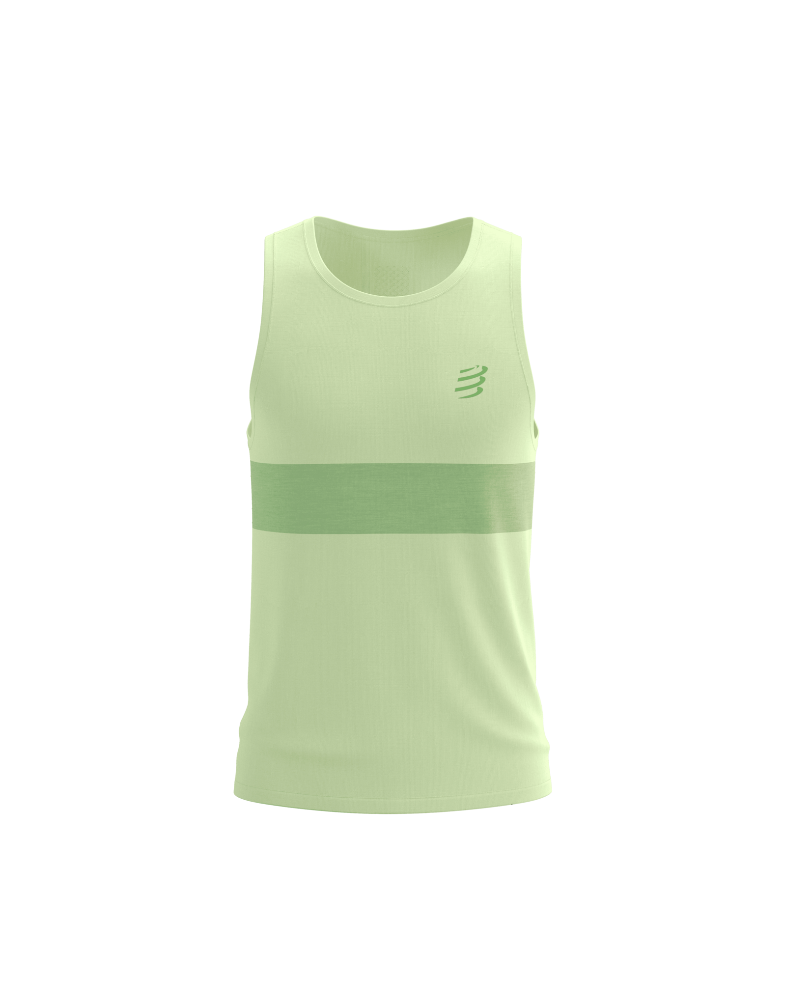 Compressport Performance Singlet M - Cream/Neon Green