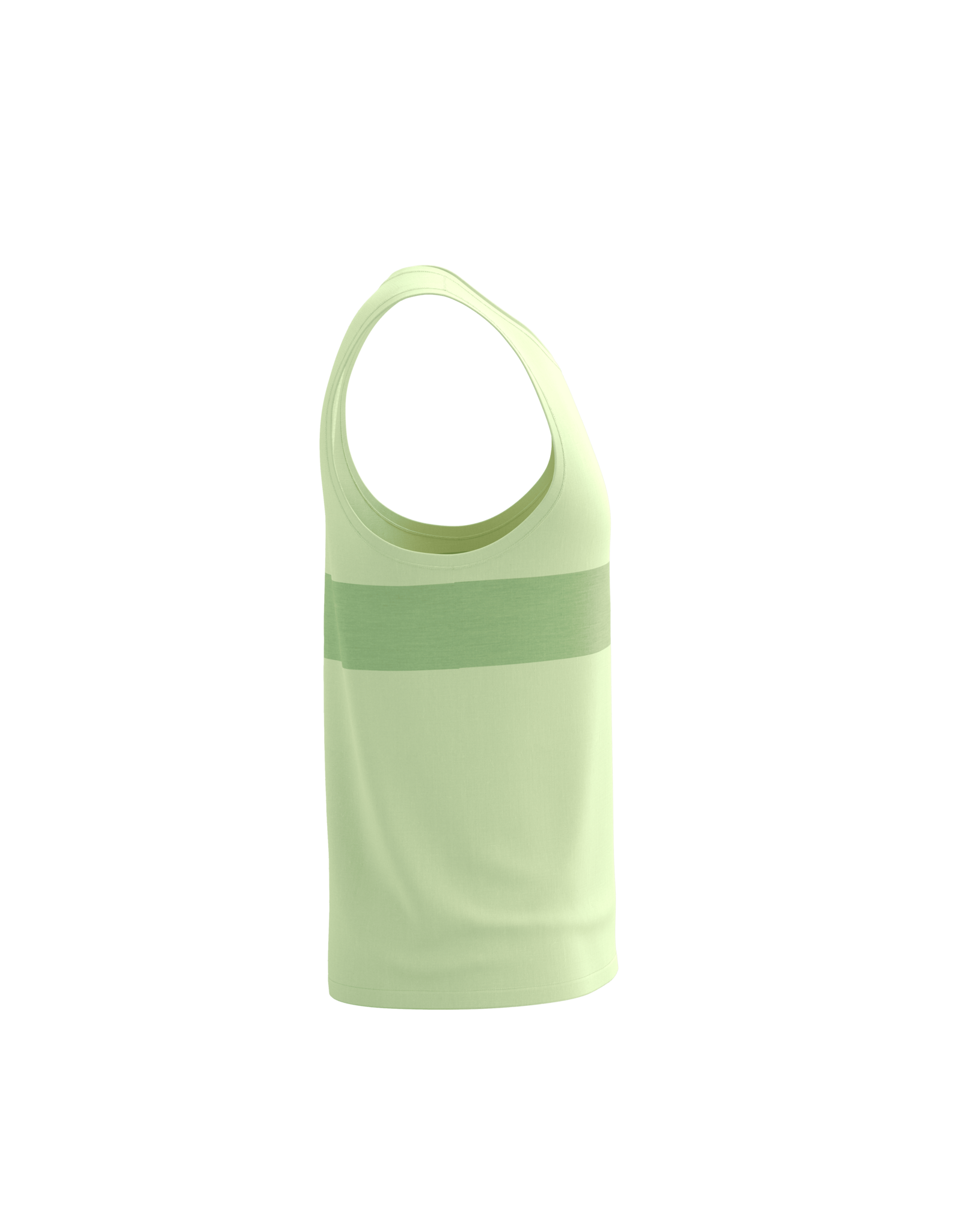 Compressport Performance Singlet M - Cream/Neon Green