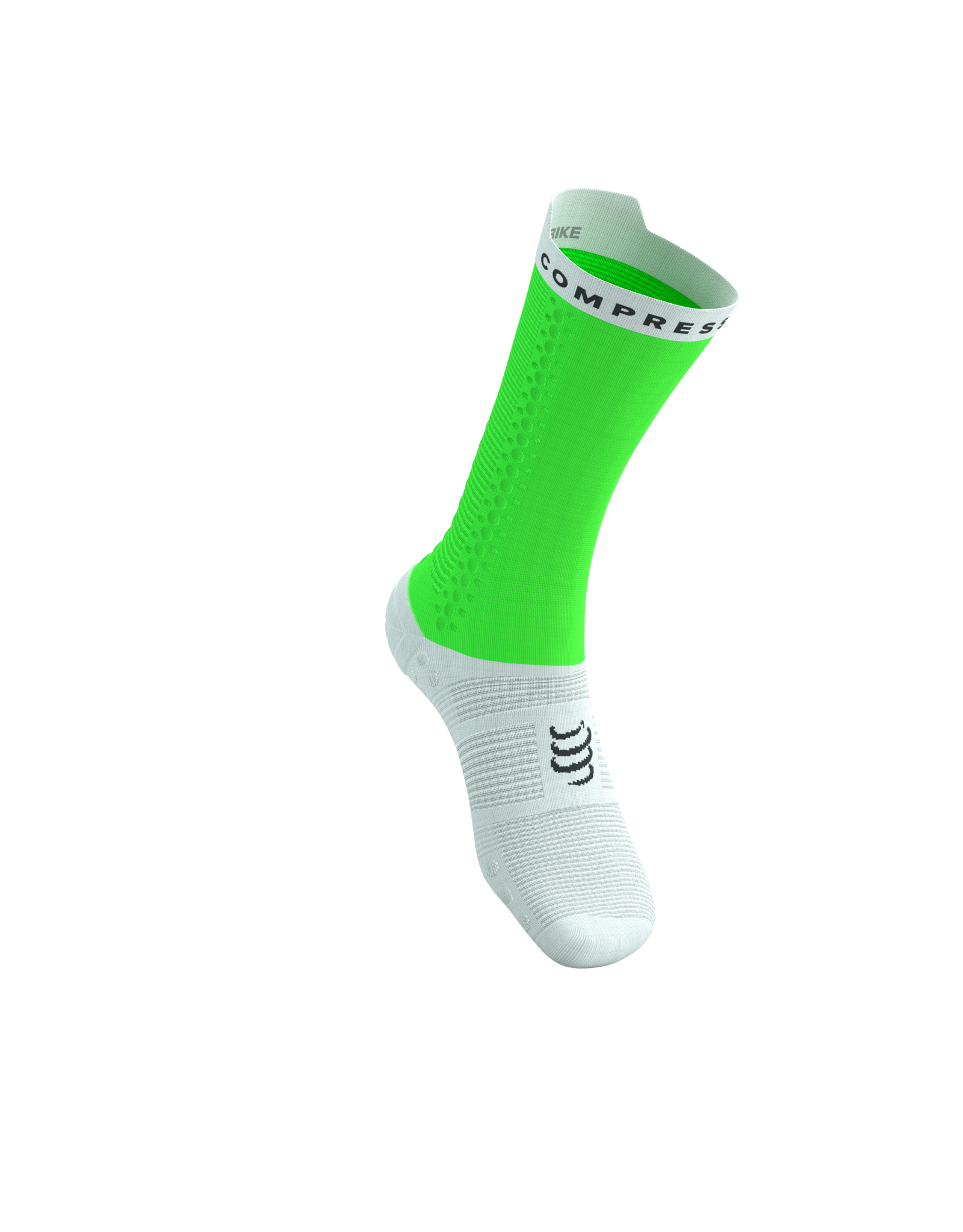 Compressport Pro Racing Socks V4.0 Bike - Neon Green/White