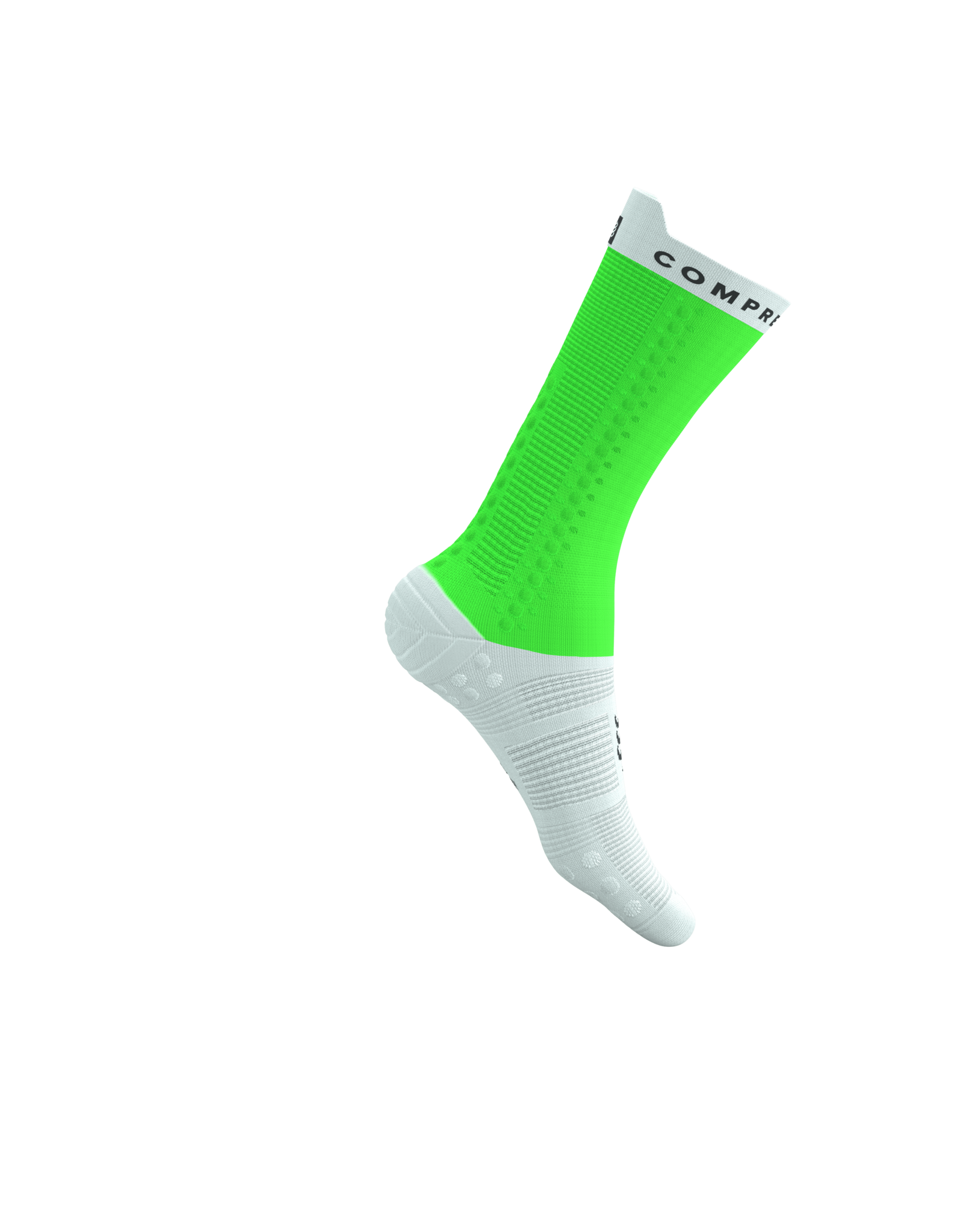 Compressport Pro Racing Socks V4.0 Bike - Neon Green/White