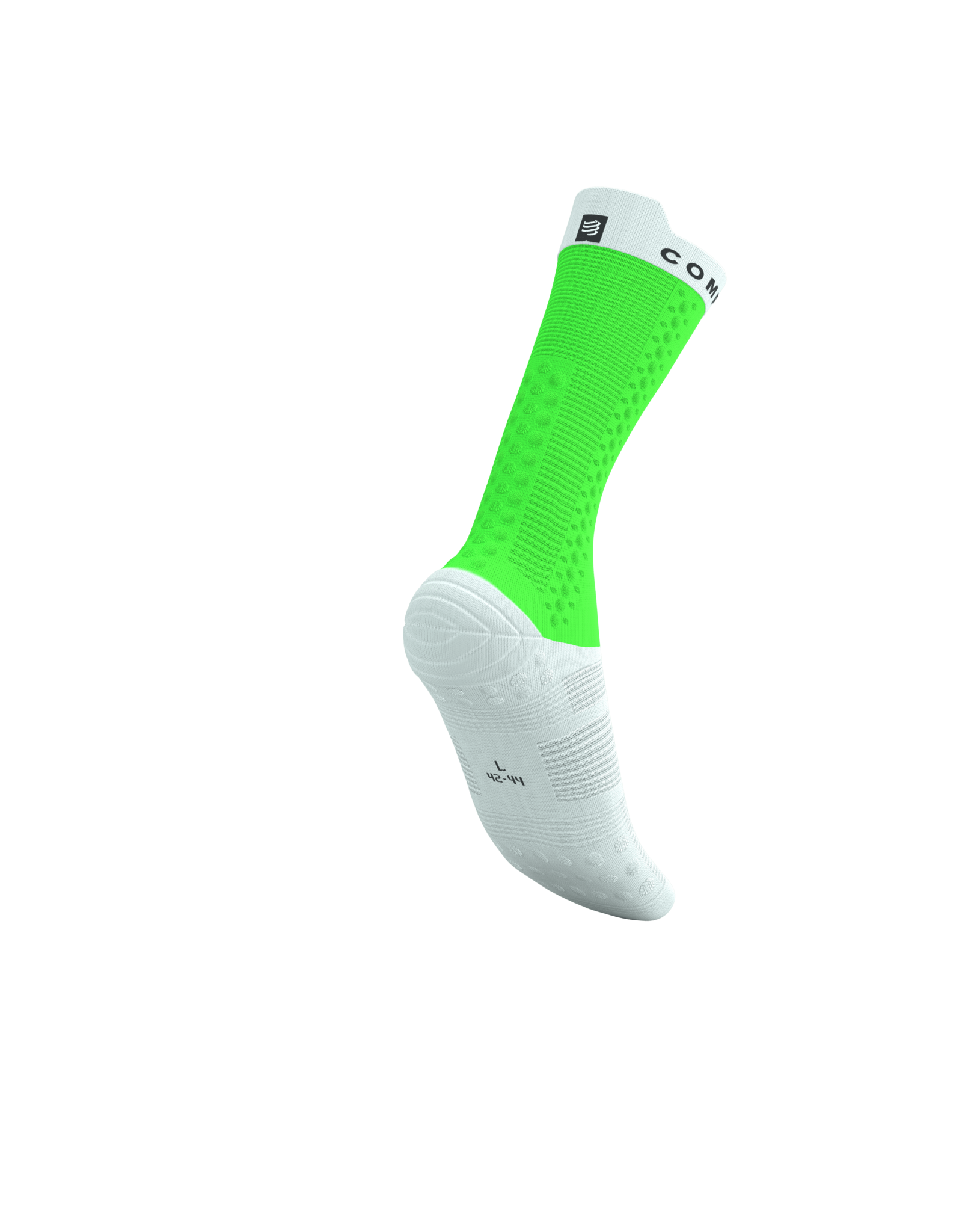 Compressport Pro Racing Socks V4.0 Bike - Neon Green/White