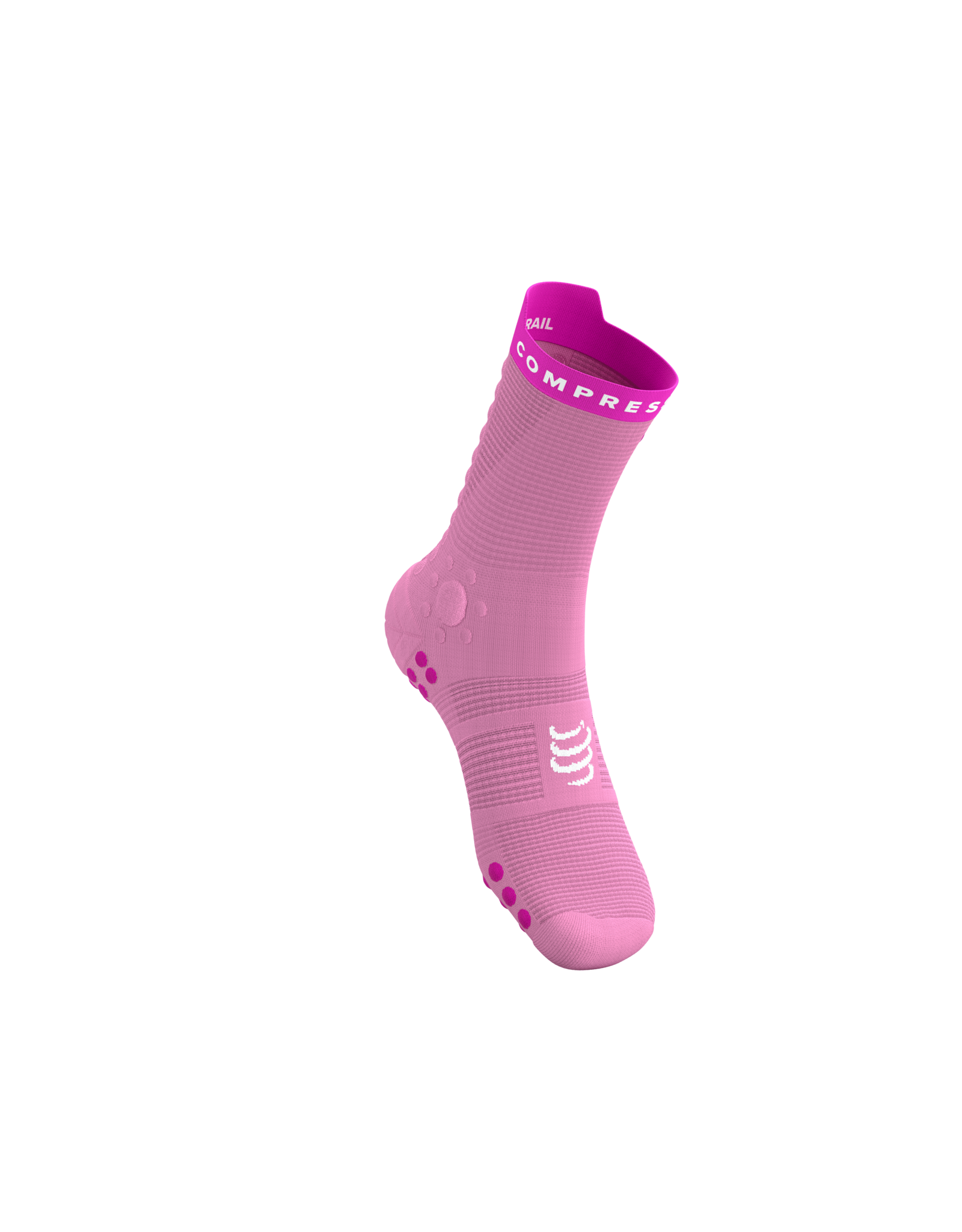 Compressport Pro Racing Socks V4.0 Trail - Begonia/Neon Pink