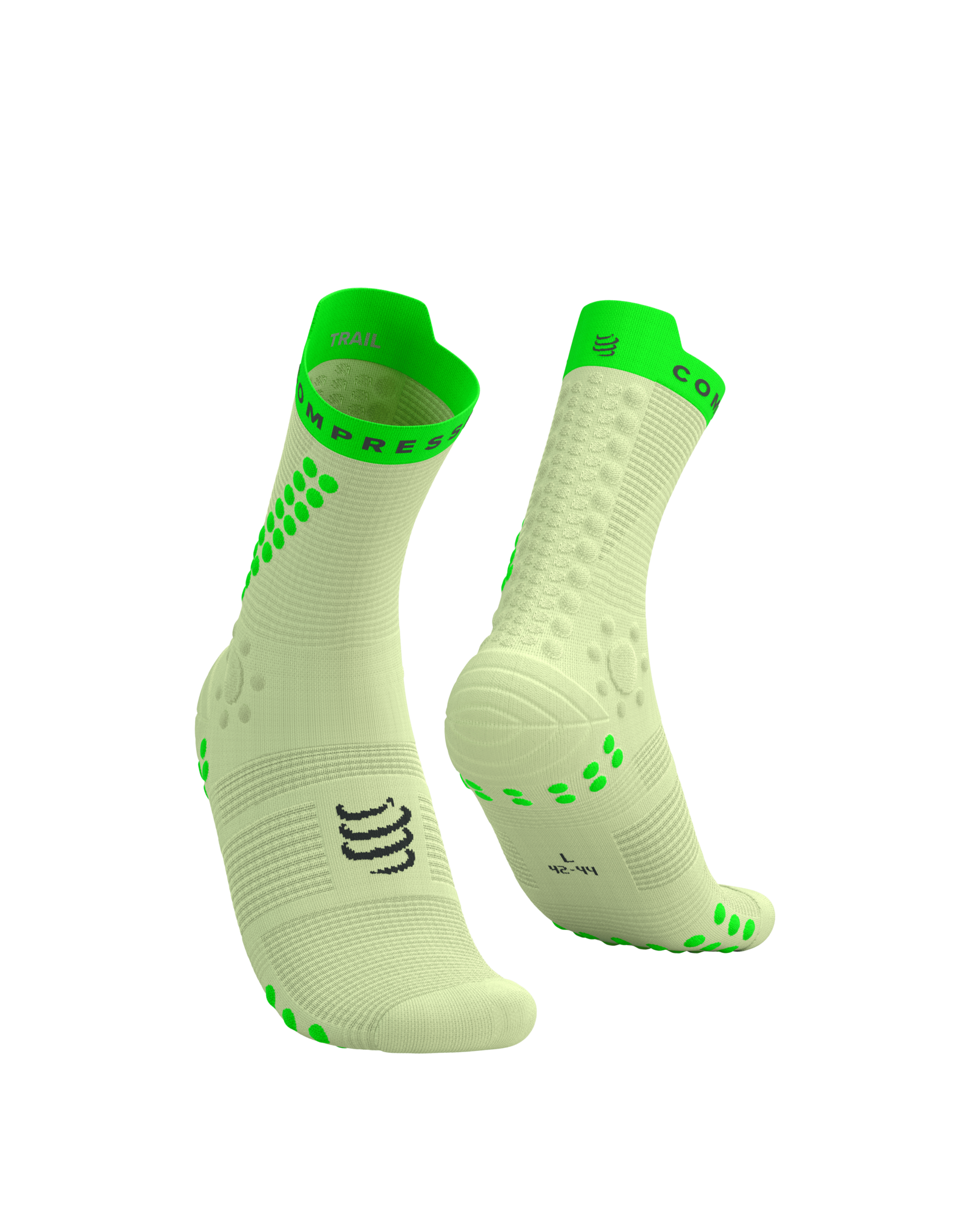 Compressport Pro Racing Socks V4.0 Trail - Lime/Neon Green