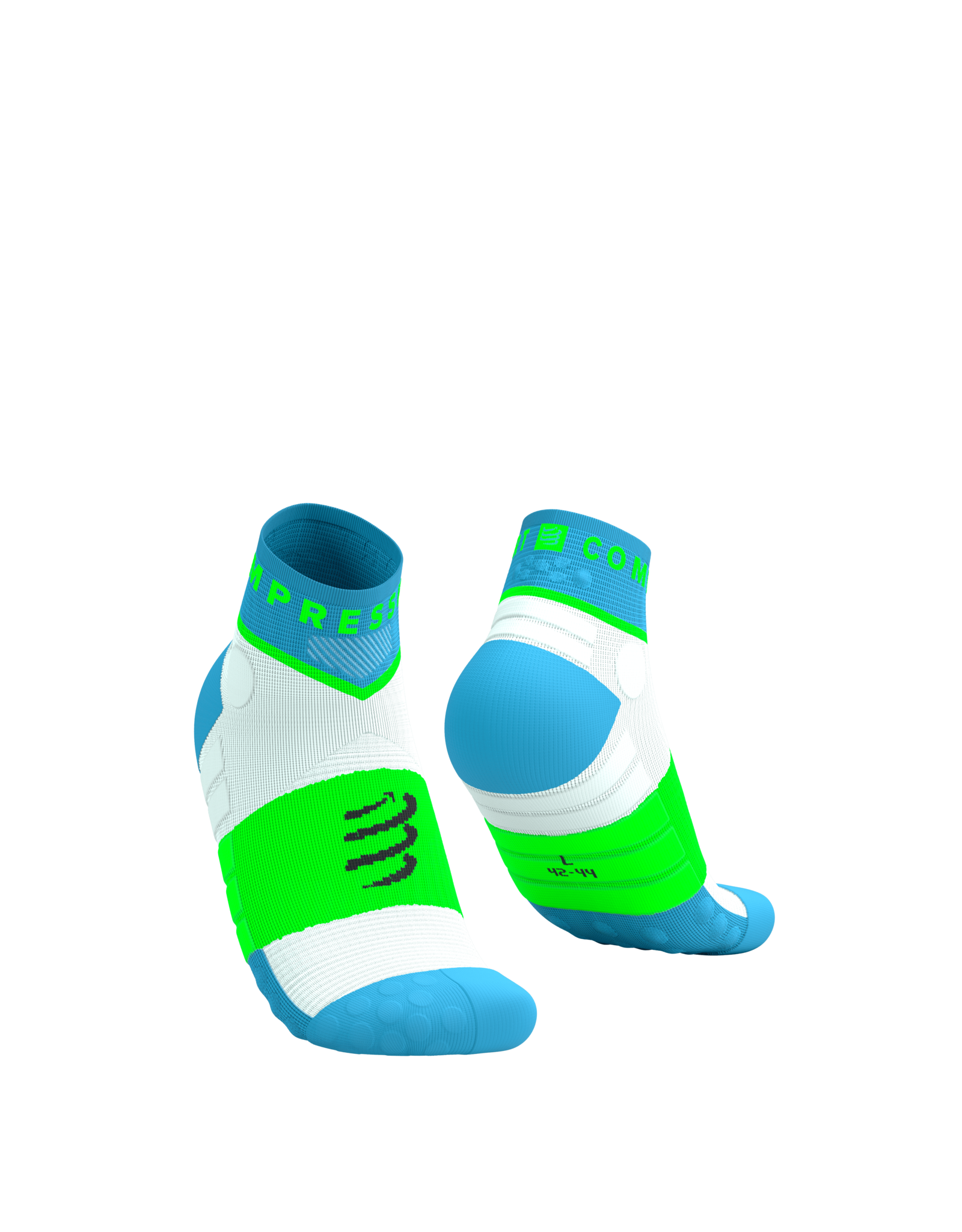 Compressport Ultra Trail Low Socks - Norse Blue/Neon Green