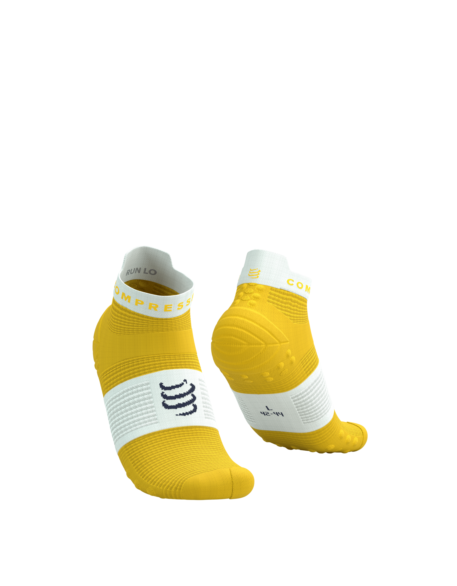 Compressport Pro Racing Socks V4.0 Run Low - Lemon/White