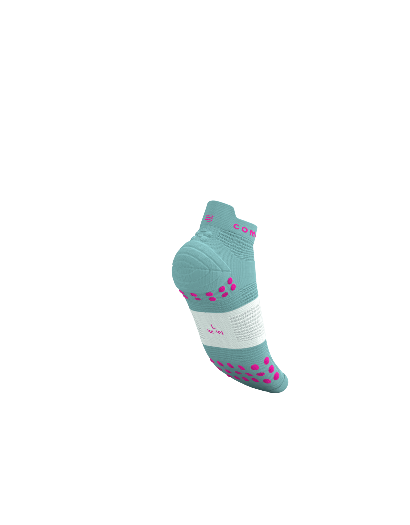 Compressport Pro Racing Socks V4.0 Run Low - Ether/Neon Pink