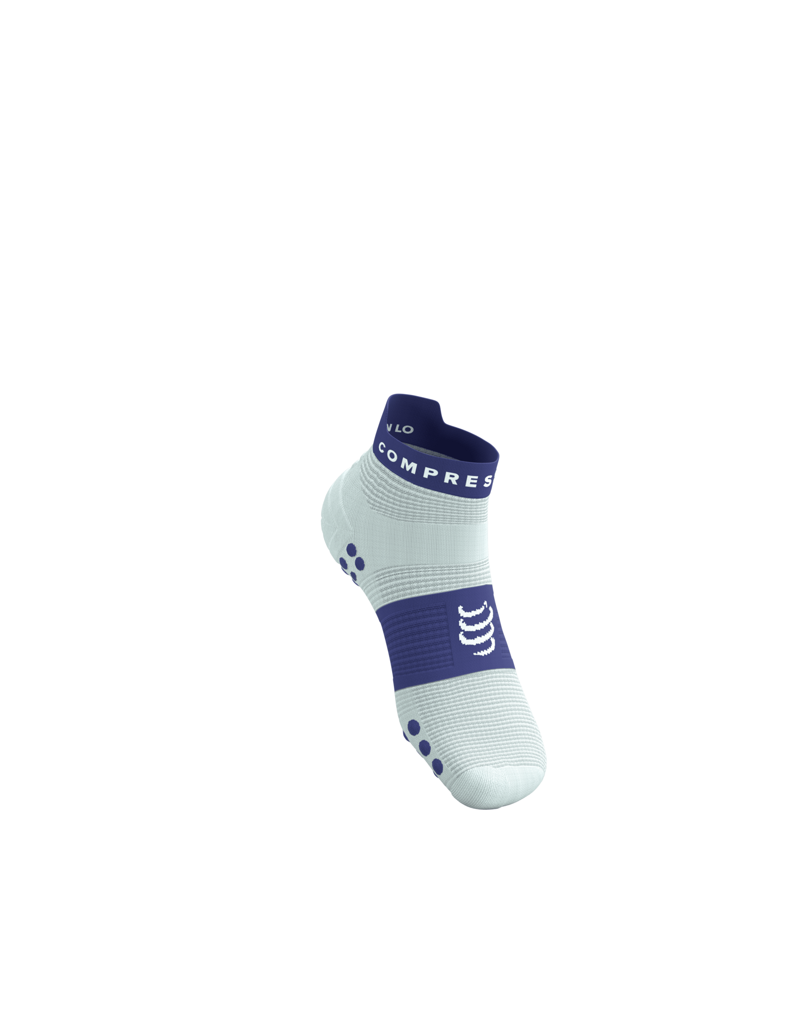 Compressport Pro Racing Socks V4.0 Run Low - Star White/Orient Blue