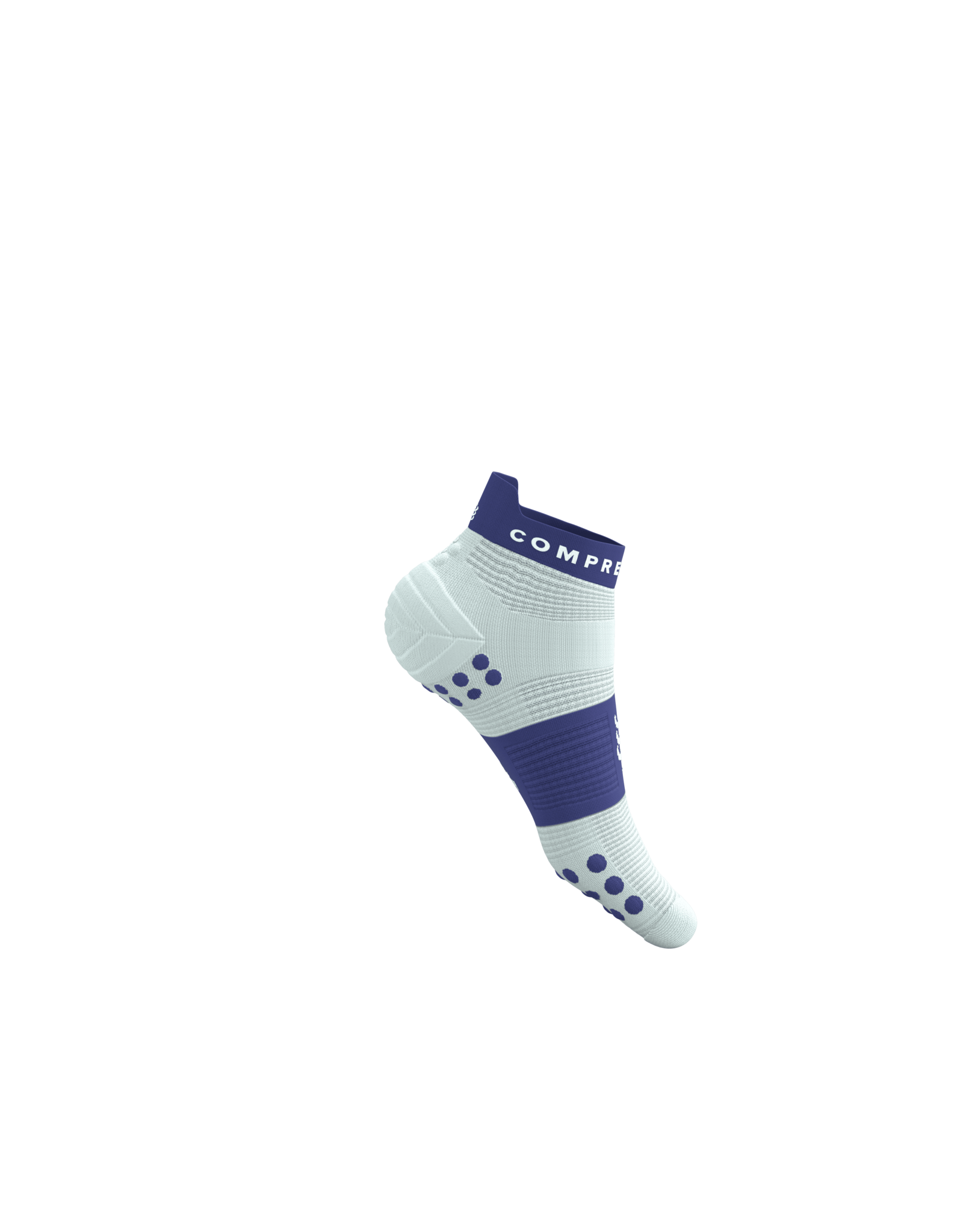 Compressport Pro Racing Socks V4.0 Run Low - Star White/Orient Blue