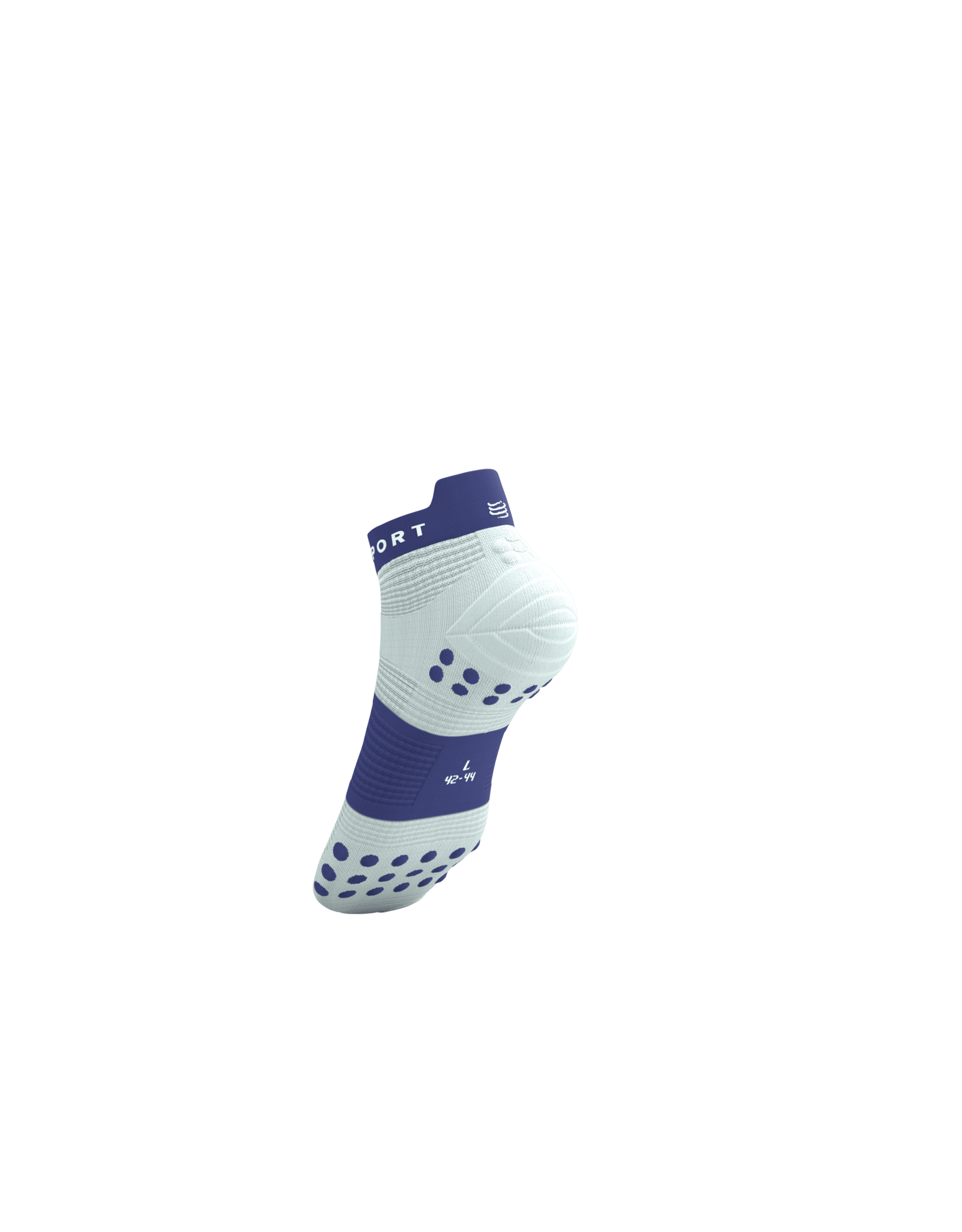 Compressport Pro Racing Socks V4.0 Run Low - Star White/Orient Blue