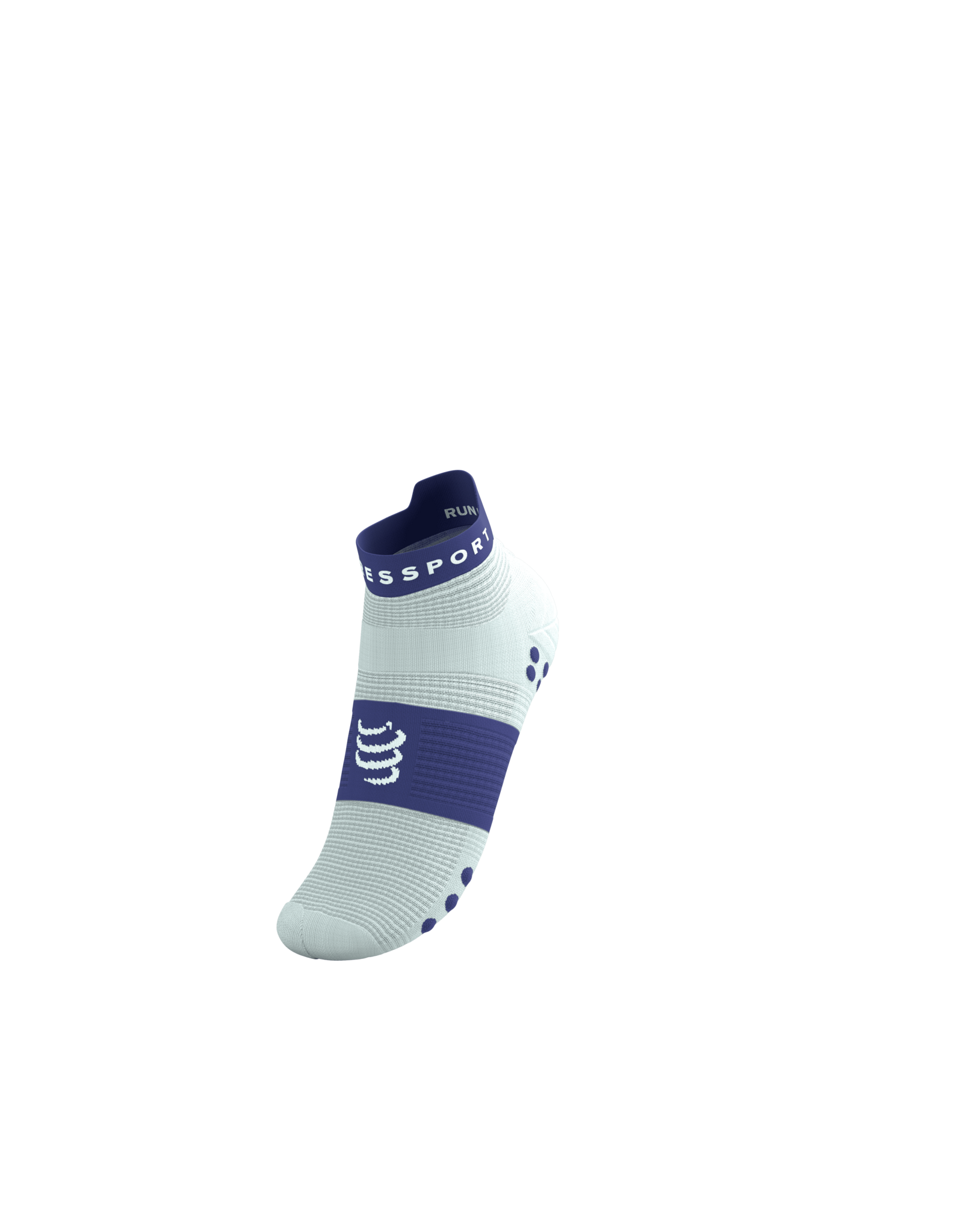 Compressport Pro Racing Socks V4.0 Run Low - Star White/Orient Blue