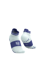 Compressport Pro Racing Socks V4.0 Run Low - Star White/Orient Blue