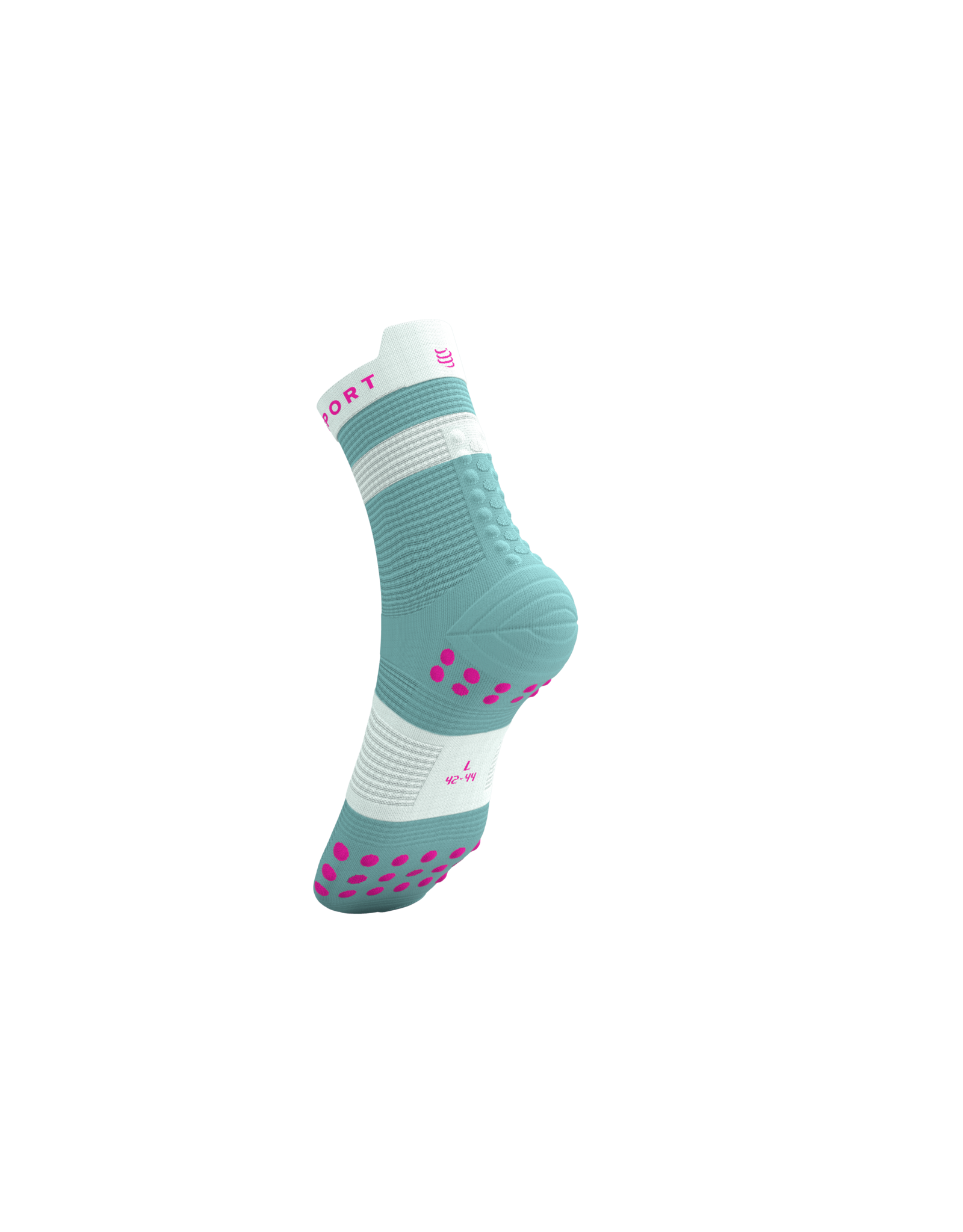 Compressport Pro Racing Socks V4.0 Run High - Ether/Neon Pink