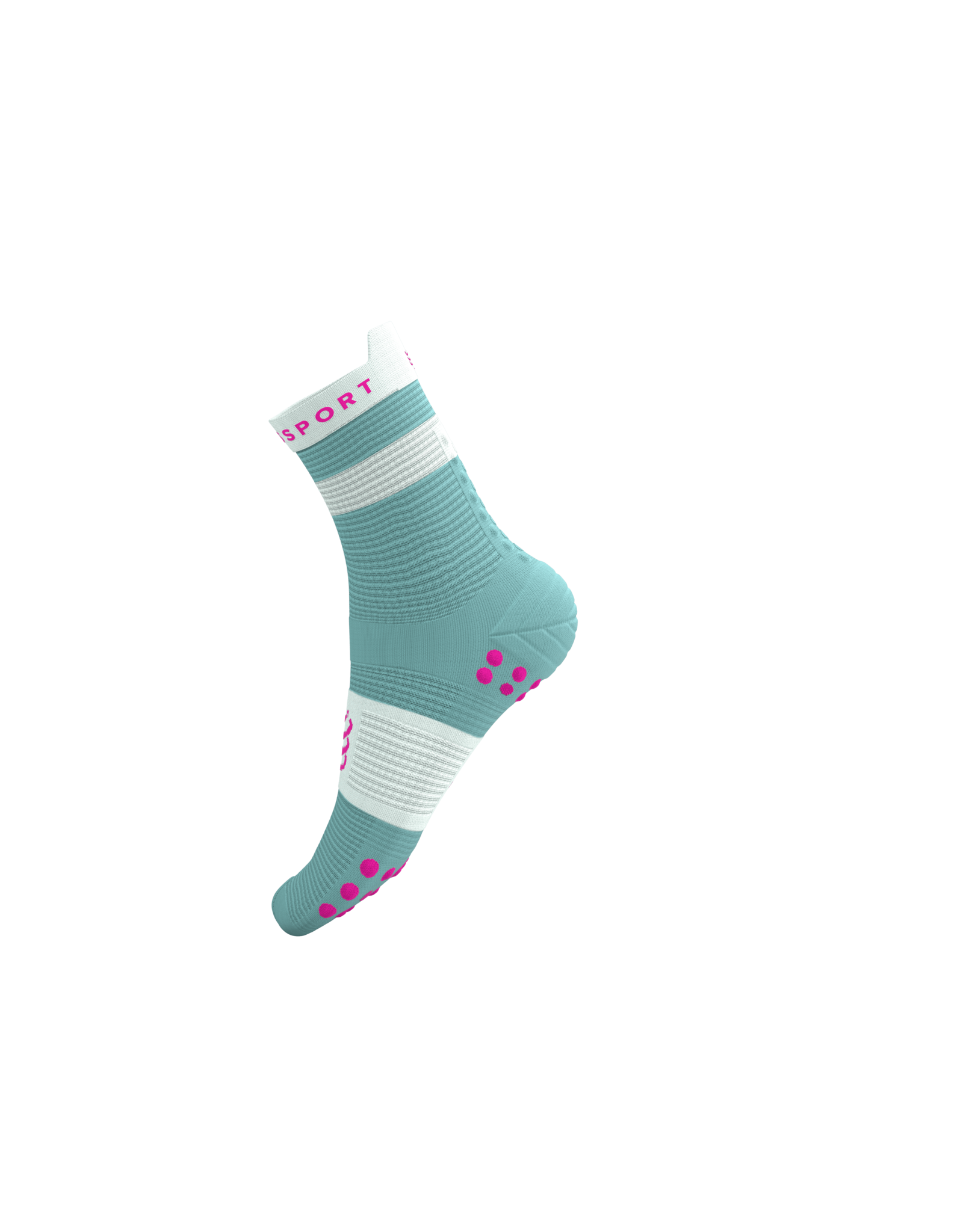 Compressport Pro Racing Socks V4.0 Run High - Ether/Neon Pink