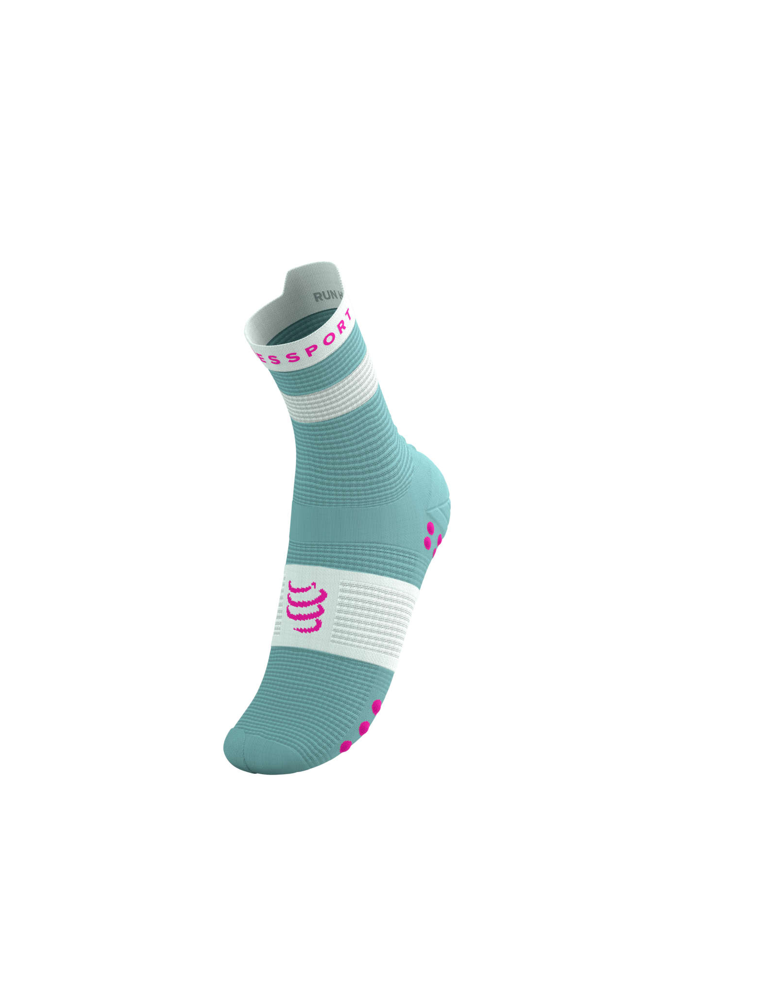 Compressport Pro Racing Socks V4.0 Run High - Ether/Neon Pink