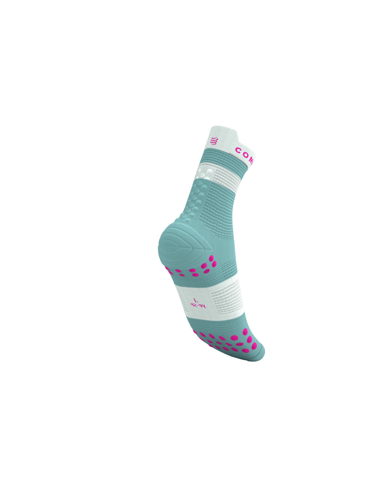 Compressport Pro Racing Socks V4.0 Run High - Ether/Neon Pink