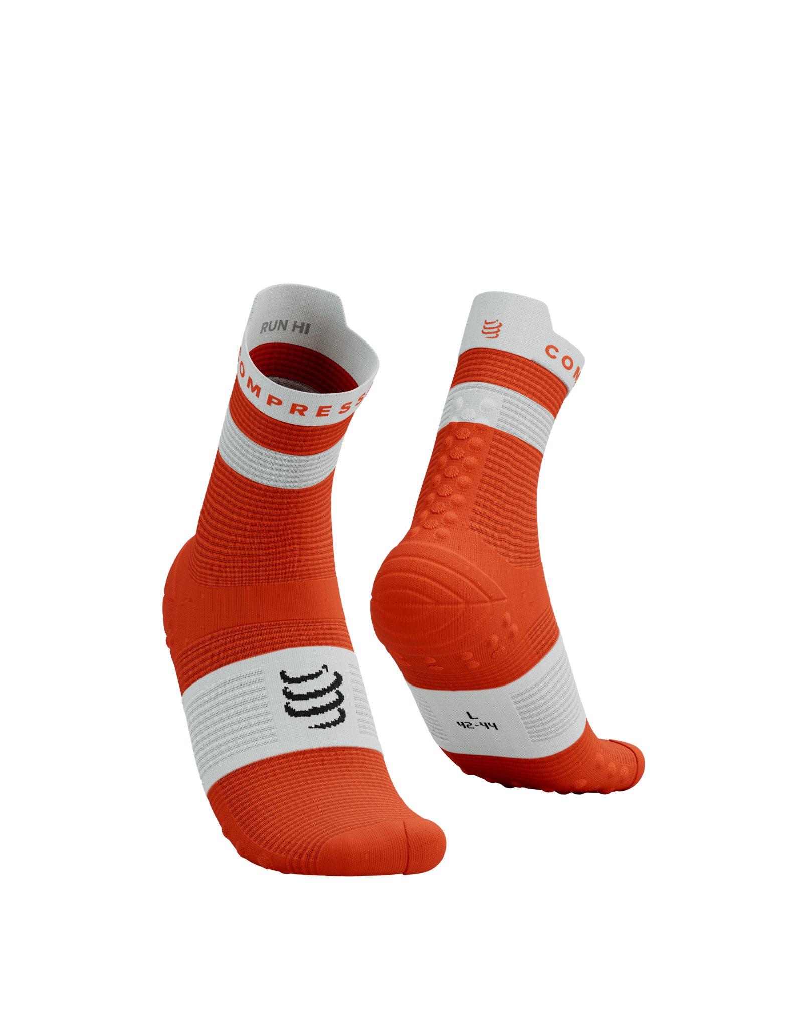 Compressport Pro Racing Socks V4.0 Run High - Tigerlily/White