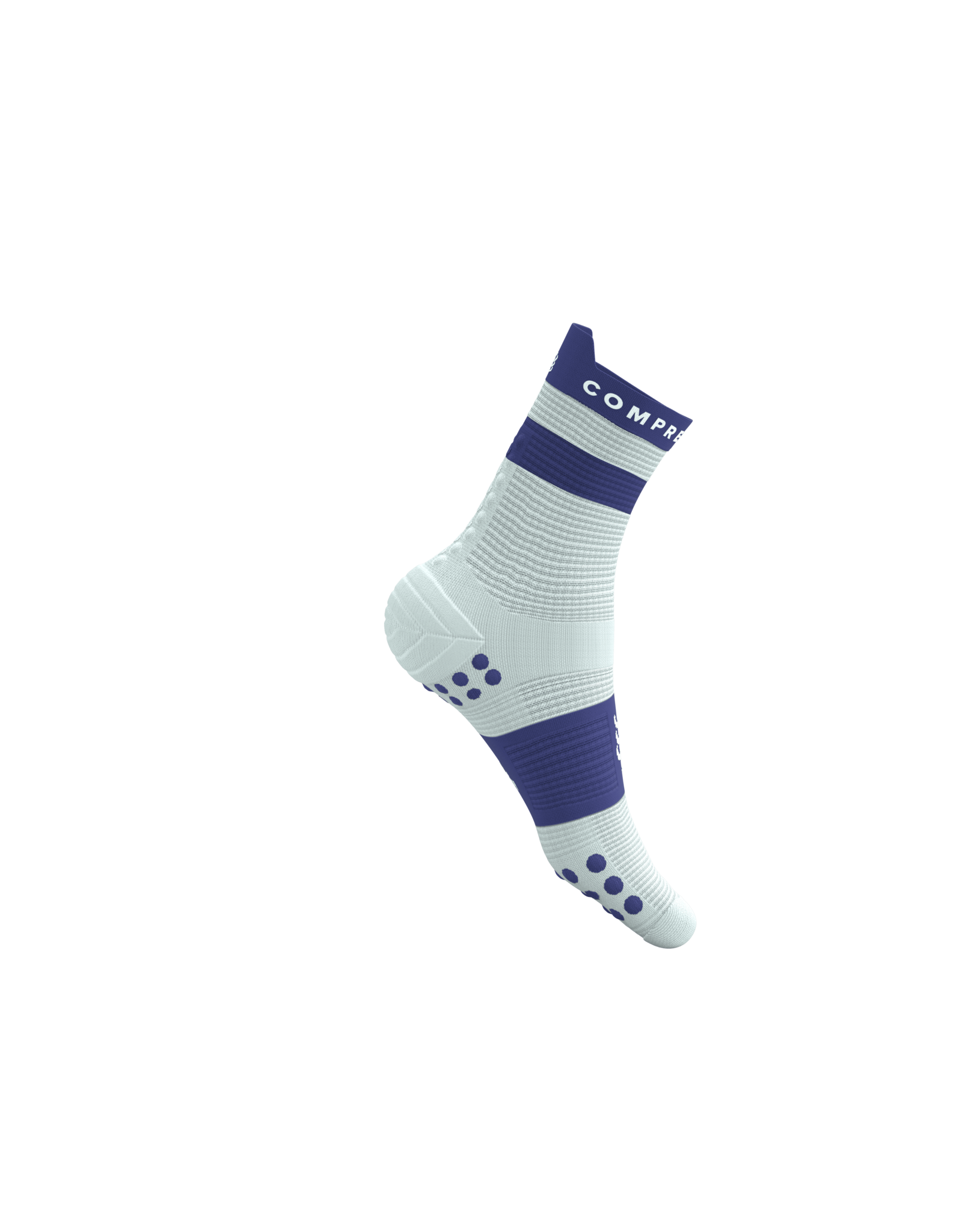 Compressport Pro Racing Socks V4.0 Run High - Star White/Orient Blue