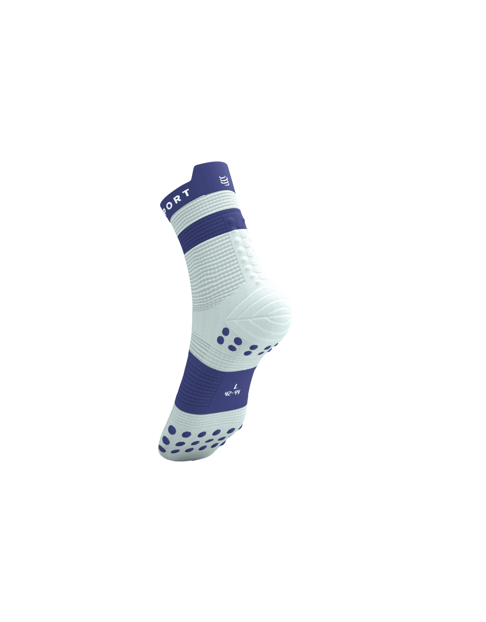 Compressport Pro Racing Socks V4.0 Run High - Star White/Orient Blue