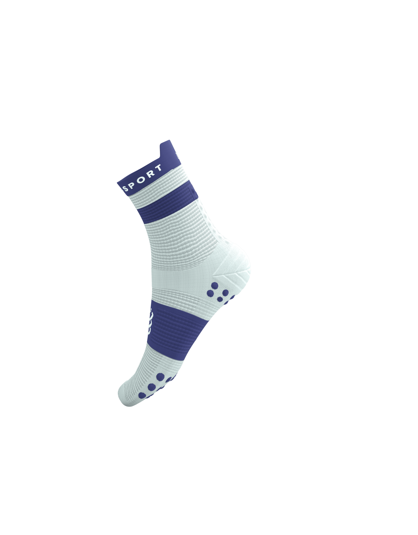 Compressport Pro Racing Socks V4.0 Run High - Star White/Orient Blue