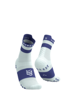 Compressport Pro Racing Socks V4.0 Run High - Star White/Orient Blue