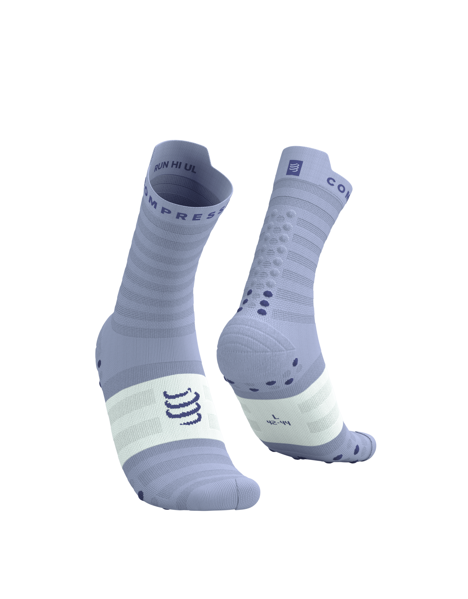 Compressport Pro Racing Socks V4.0 Ultralight Run High - Lavender/White
