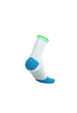 Compressport Pro Marathon Socks V2.0 - White/Norse Blue/Neon Green